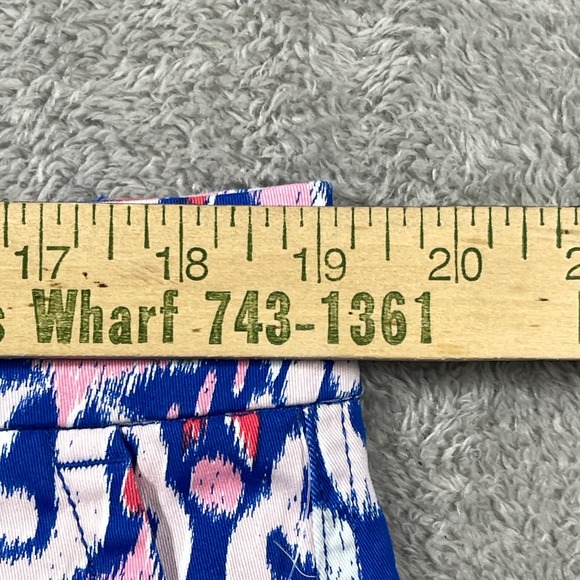 Nwt Crown & Ivy Caroline Shorts 14 Stretch Twill Classic Fit Blue Prairie‎ Artsy - Picture 6 of 13